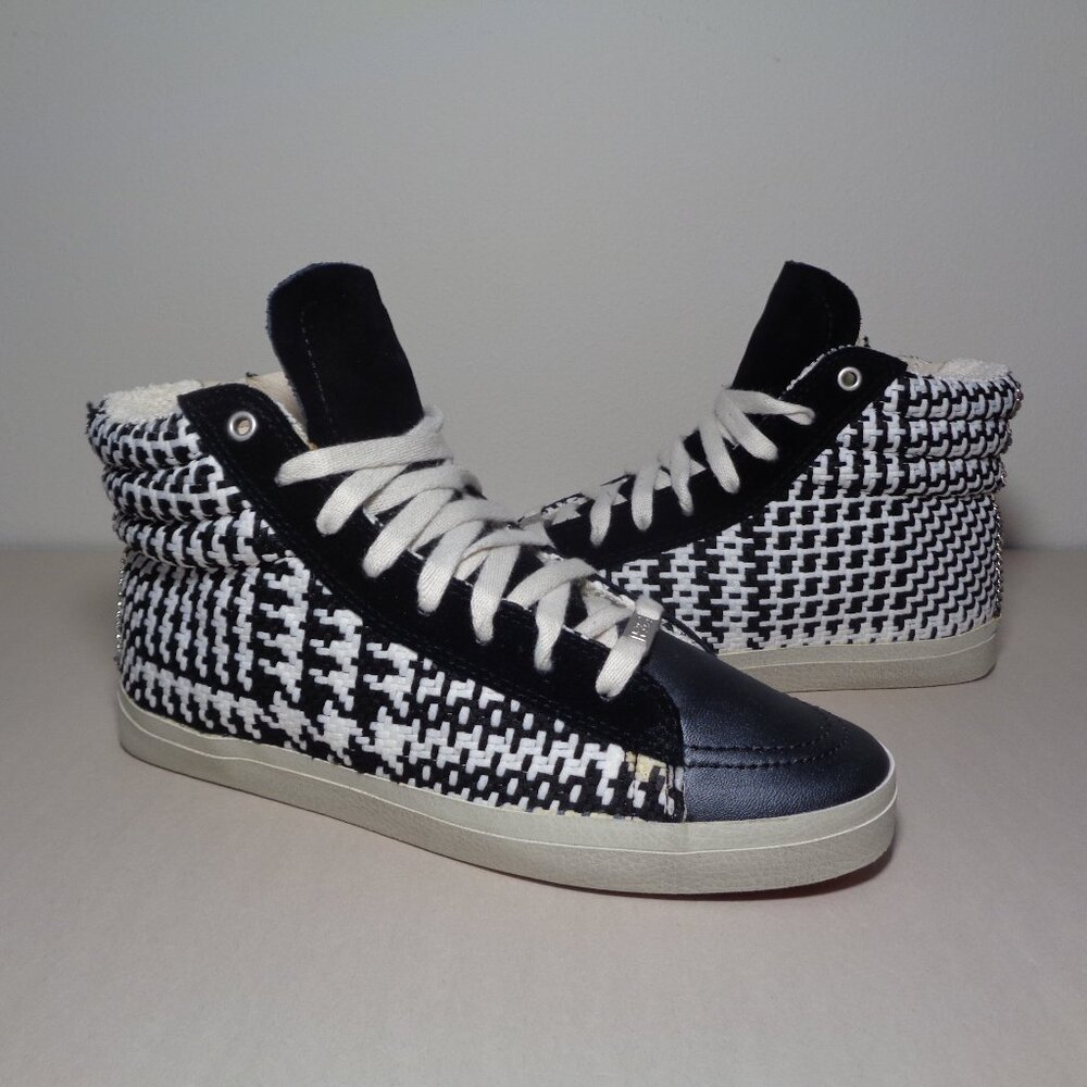 Kim & Zozi Size 8 M / 54FPL105W / Black White Plaid / Sneakers New Women's Shoes